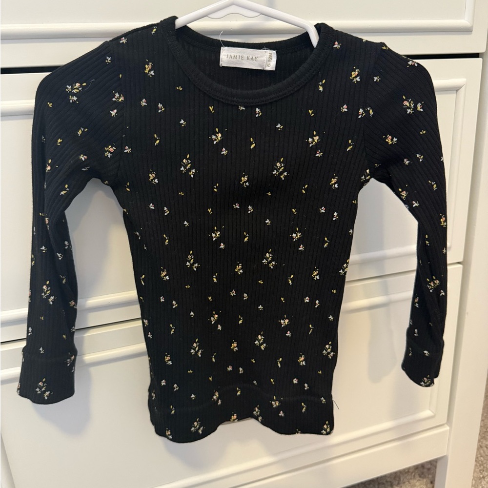 Jamie Kay Black Floral Long Sleeve Tee